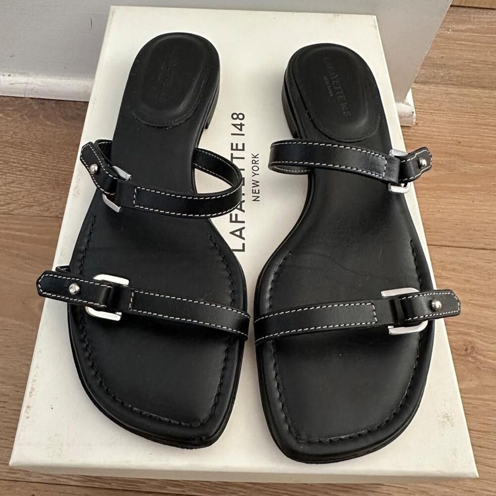 Lafayette-148 Black Sandals